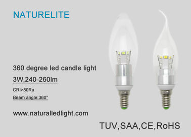 Led Window Candles , 3W Led Light Bulb 240 - 260 lm 360 Degree