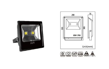 100W Ip65 Terpadu Super Bright terbuka Led Banjir Lights 120 ° Beam Angle